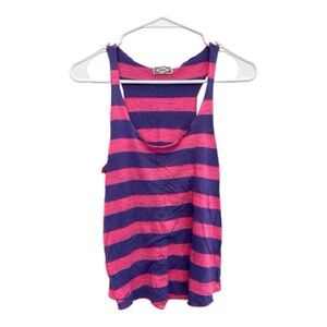 Kirra Pink and Purple Striped Tank Top XS (a few tiny holes)